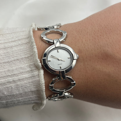 Oval Link Silver-Tone Watch