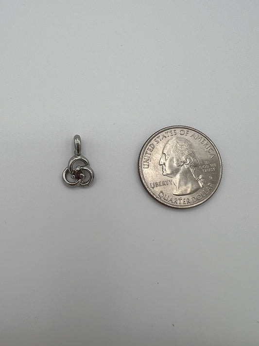 🩶💜 Unique Silver-Toned Charm with Purple Stone
