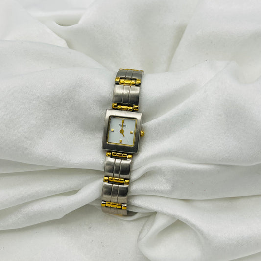 Two-Toned Square Face Watch