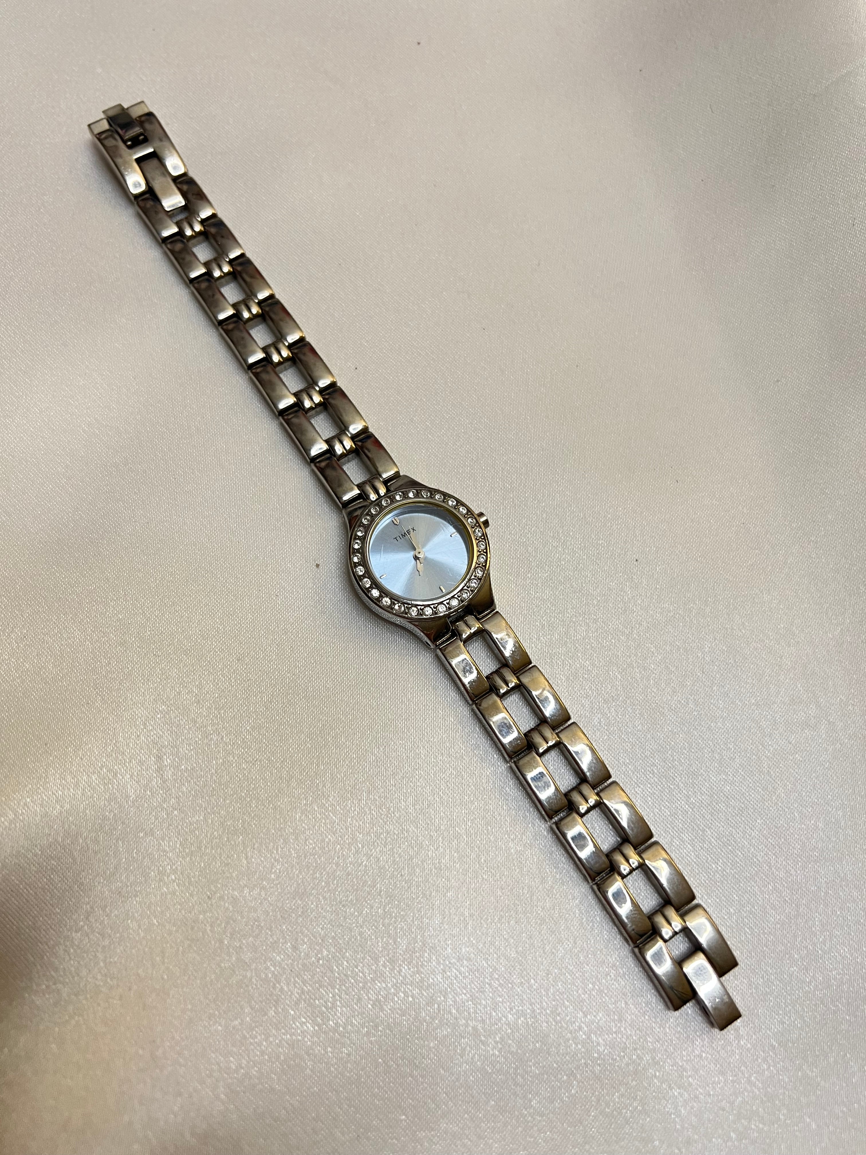 🩵 Baby Blue Diamanté Timex Watch