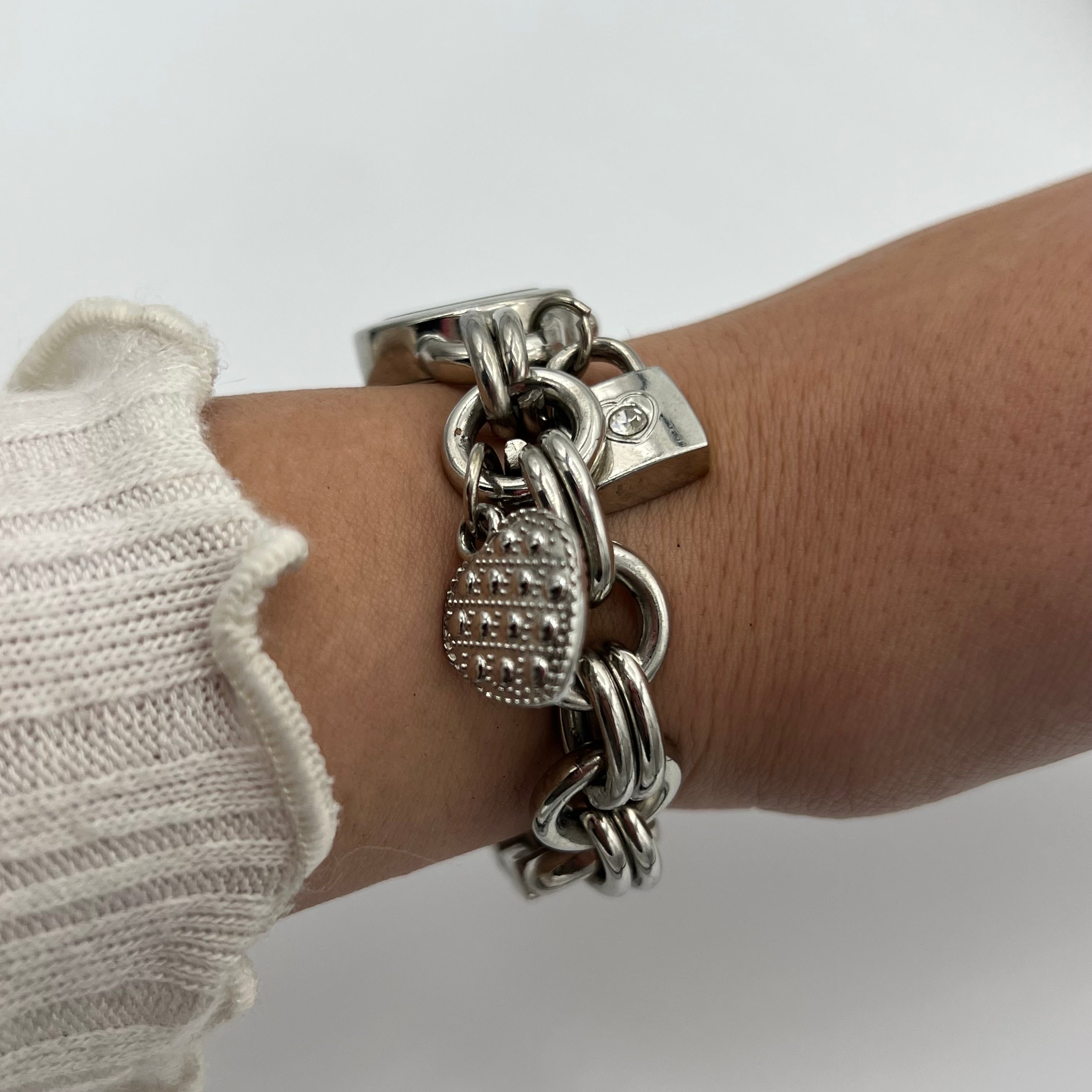 🩶 Silver-Toned Charm Watch