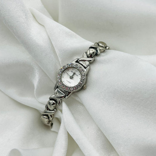 Diamanté Watch with Heart Strap