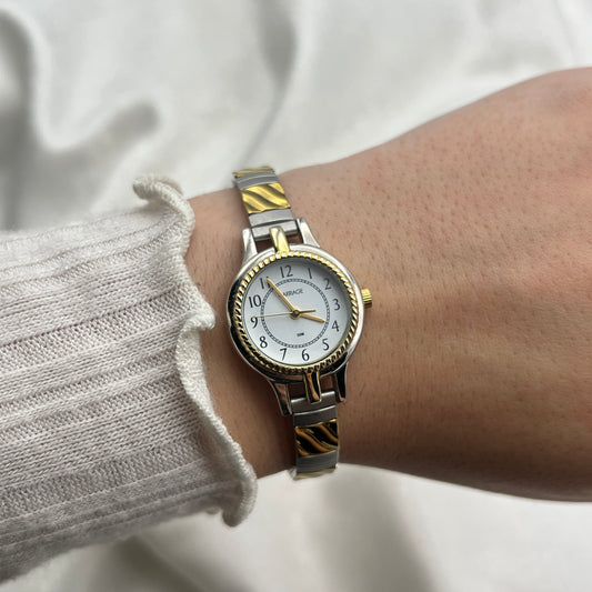 Two-Toned Wavy Detailed Watch