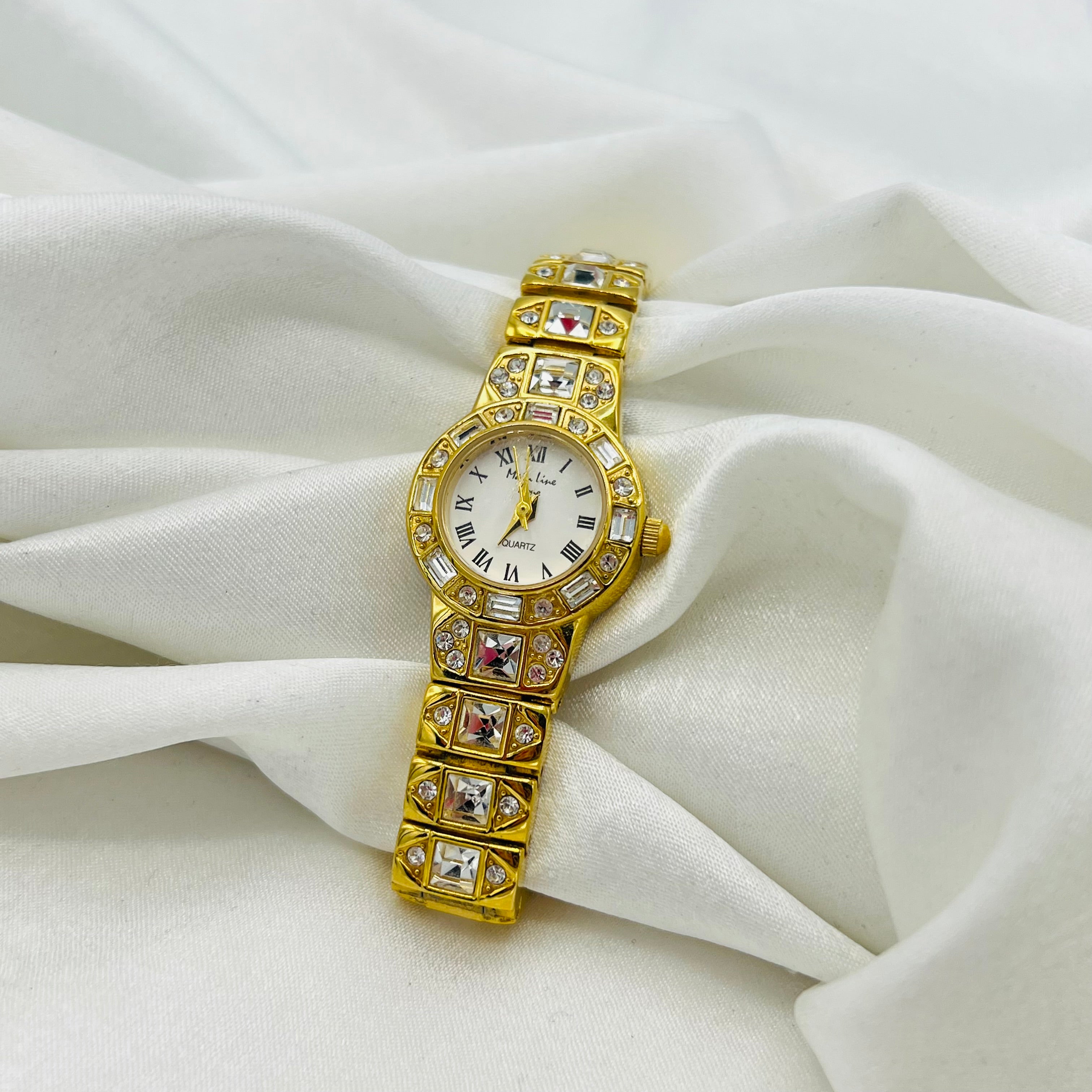✨ Gold-Toned Diamanté Watch