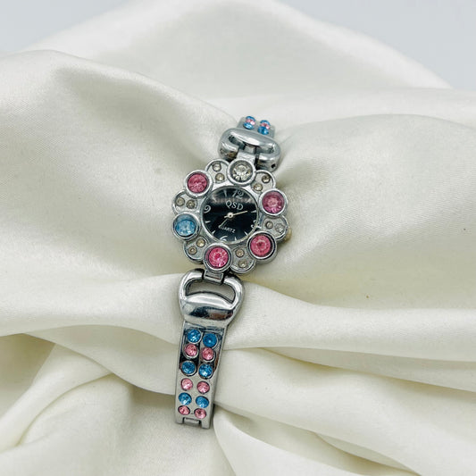 Pastel Silver-Toned Watch