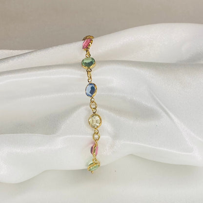 Dainty Multi-Colored Stone Bracelet
