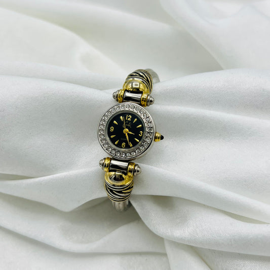 Two-Toned Diamanté Dial Watch