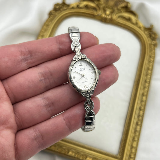 Elegant Art Deco Silver-Tone Watch