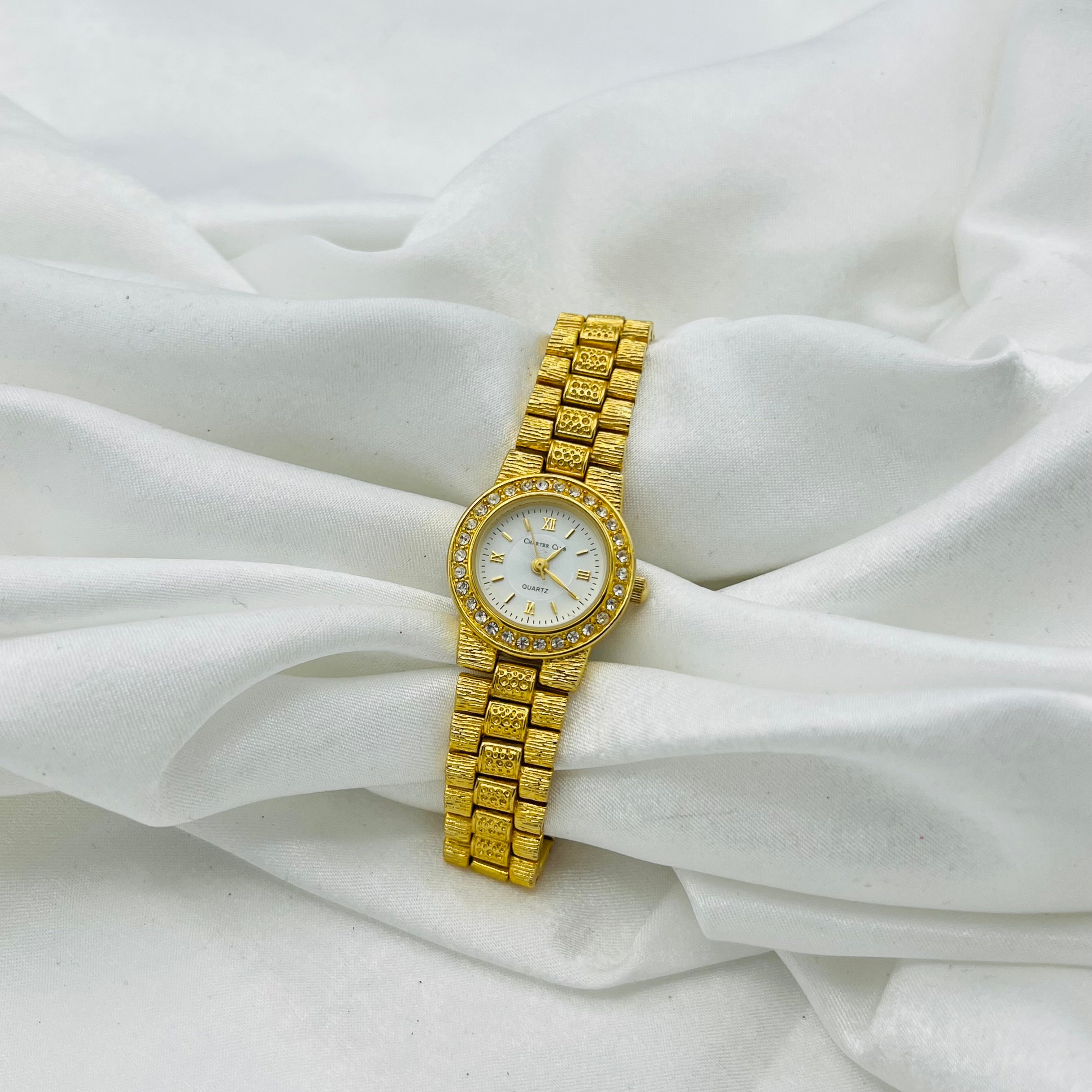 ✨ Gold Diamanté Watch