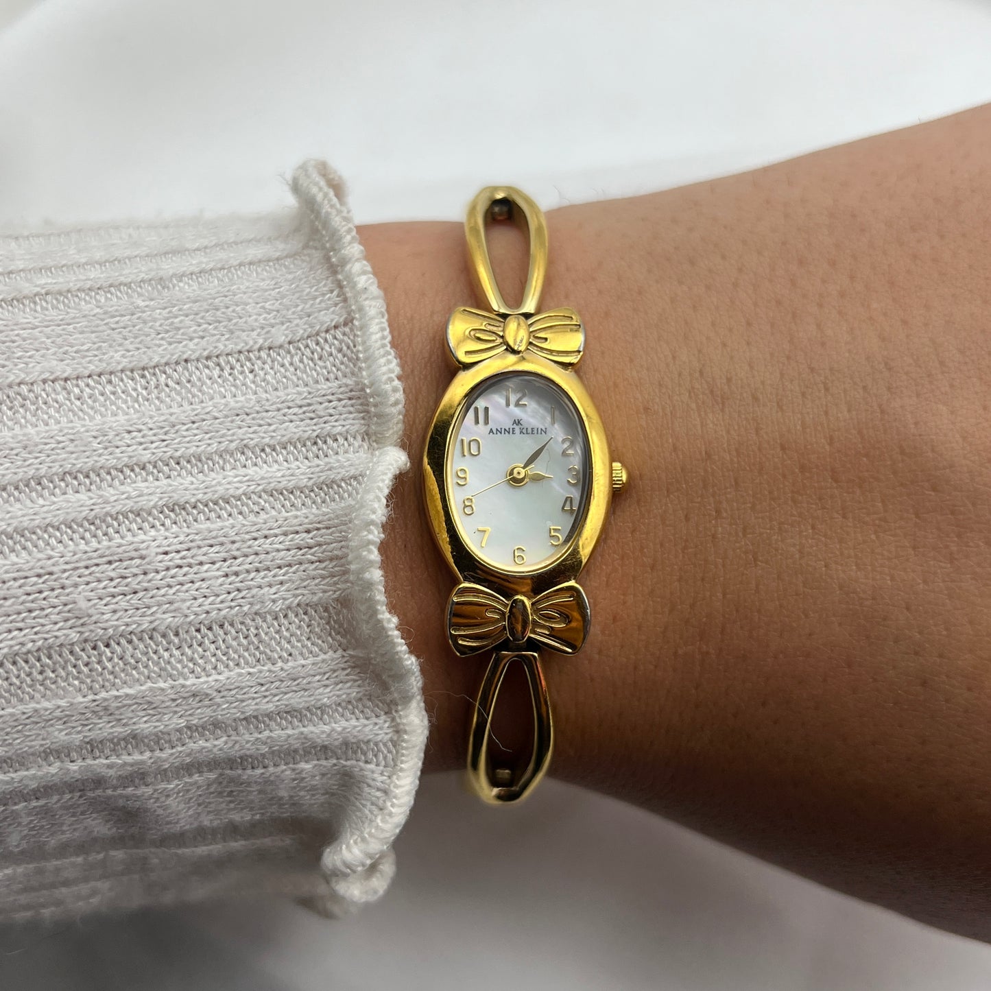 Anne Klein Bow Gold-Tone Watch