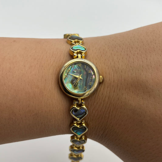 Abalone Heart Strap Watch