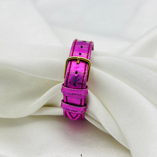 Pink Heart Leather Watch