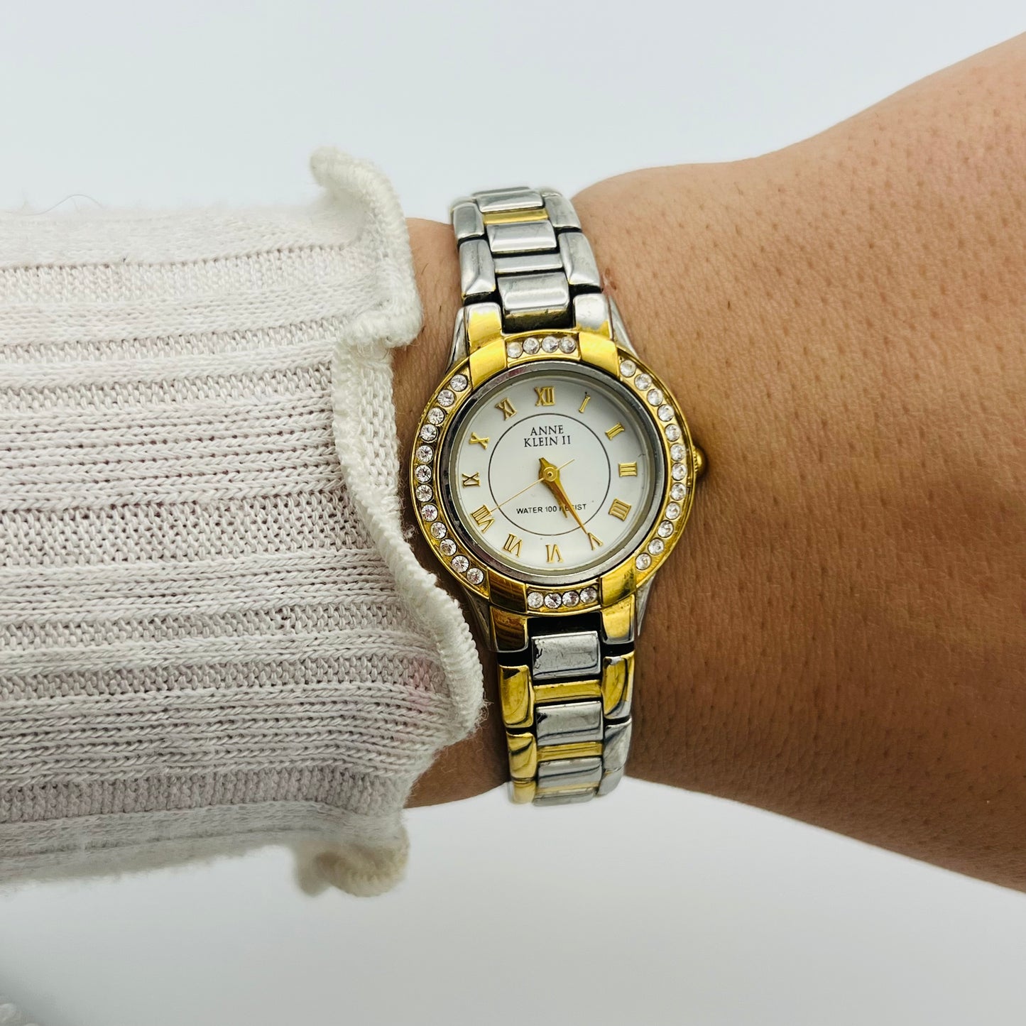 Anne Klein Two-Toned Diamanté Watch