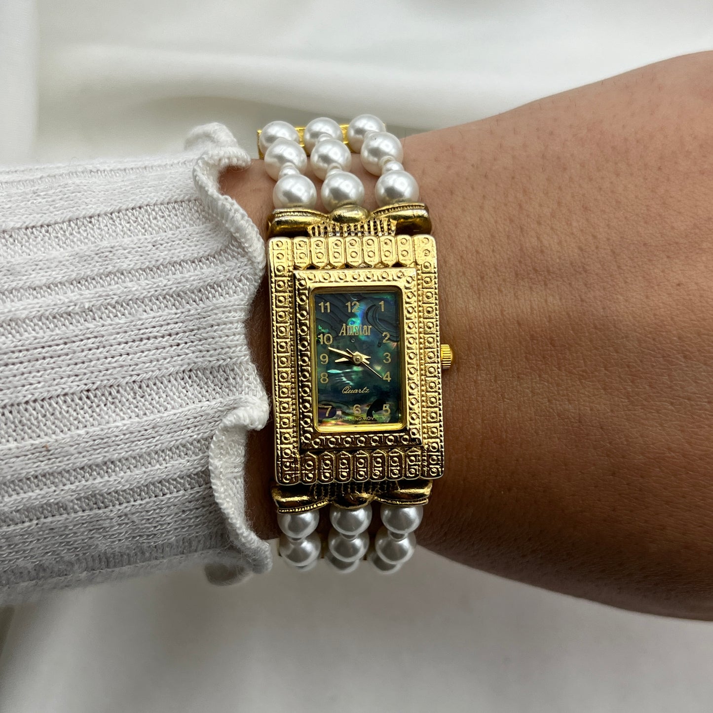 Pearl & Abalone Gold-Tone Watch