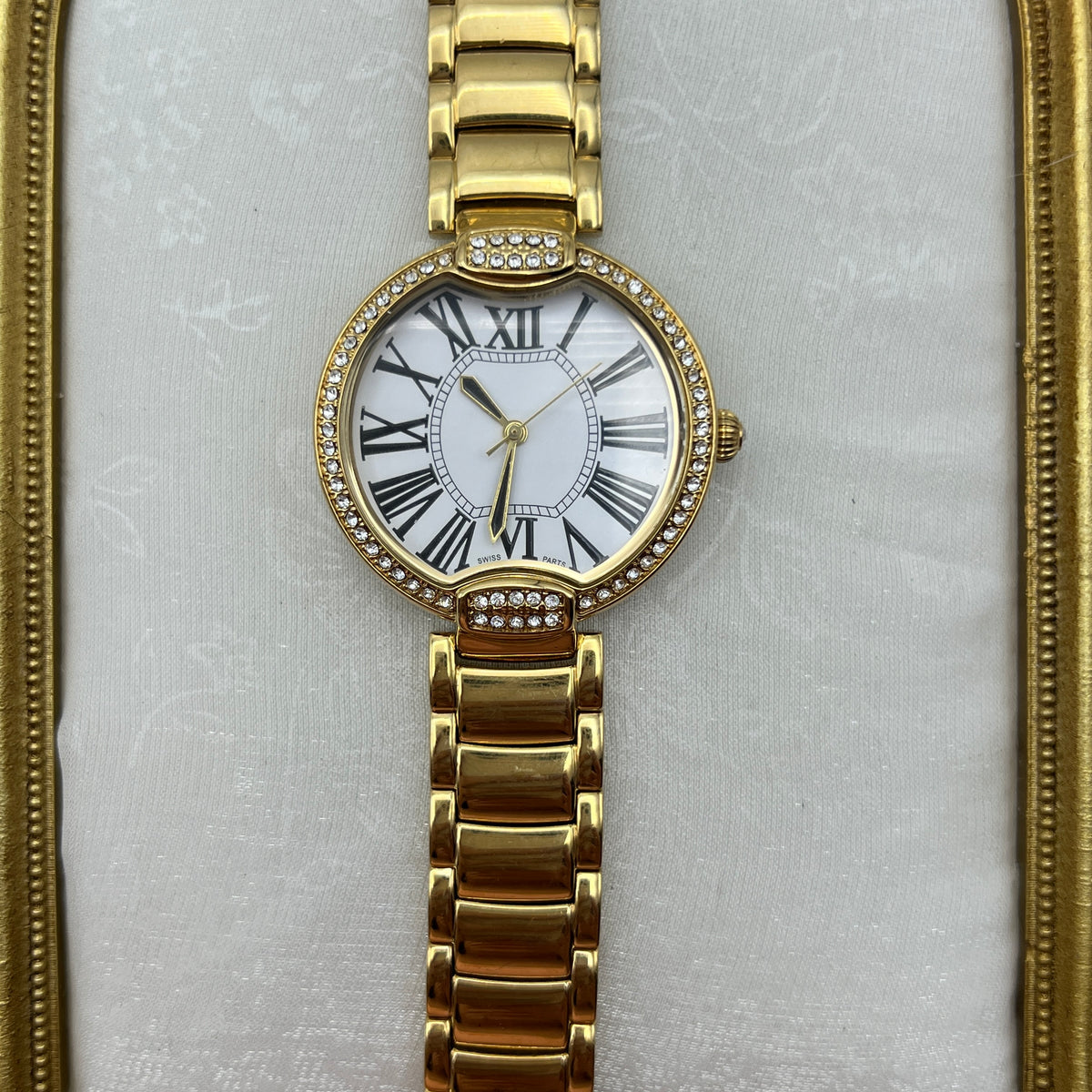 Gold-Tone Pave Watch