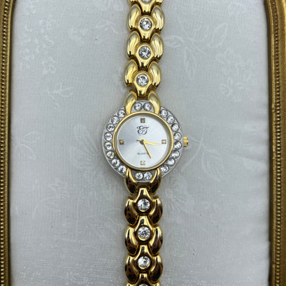 Elizabeth Taylor Diamanté Gold-Toned Watch