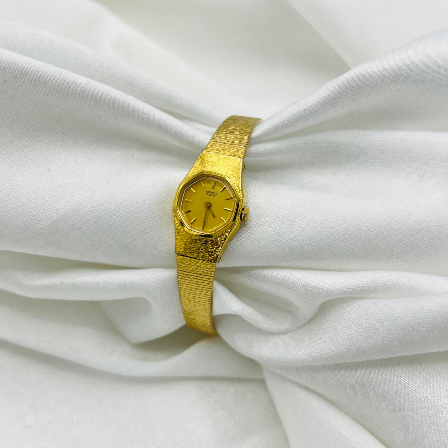 Gold-Toned Seiko Octagon Dial Watch