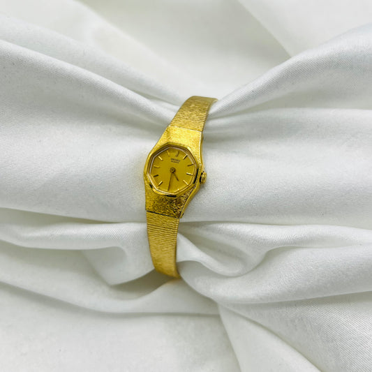 Gold-Toned Seiko Octagon Dial Watch