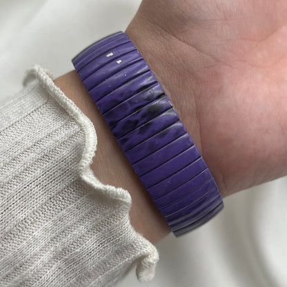 Purple Marbled Gold-Tone Watch