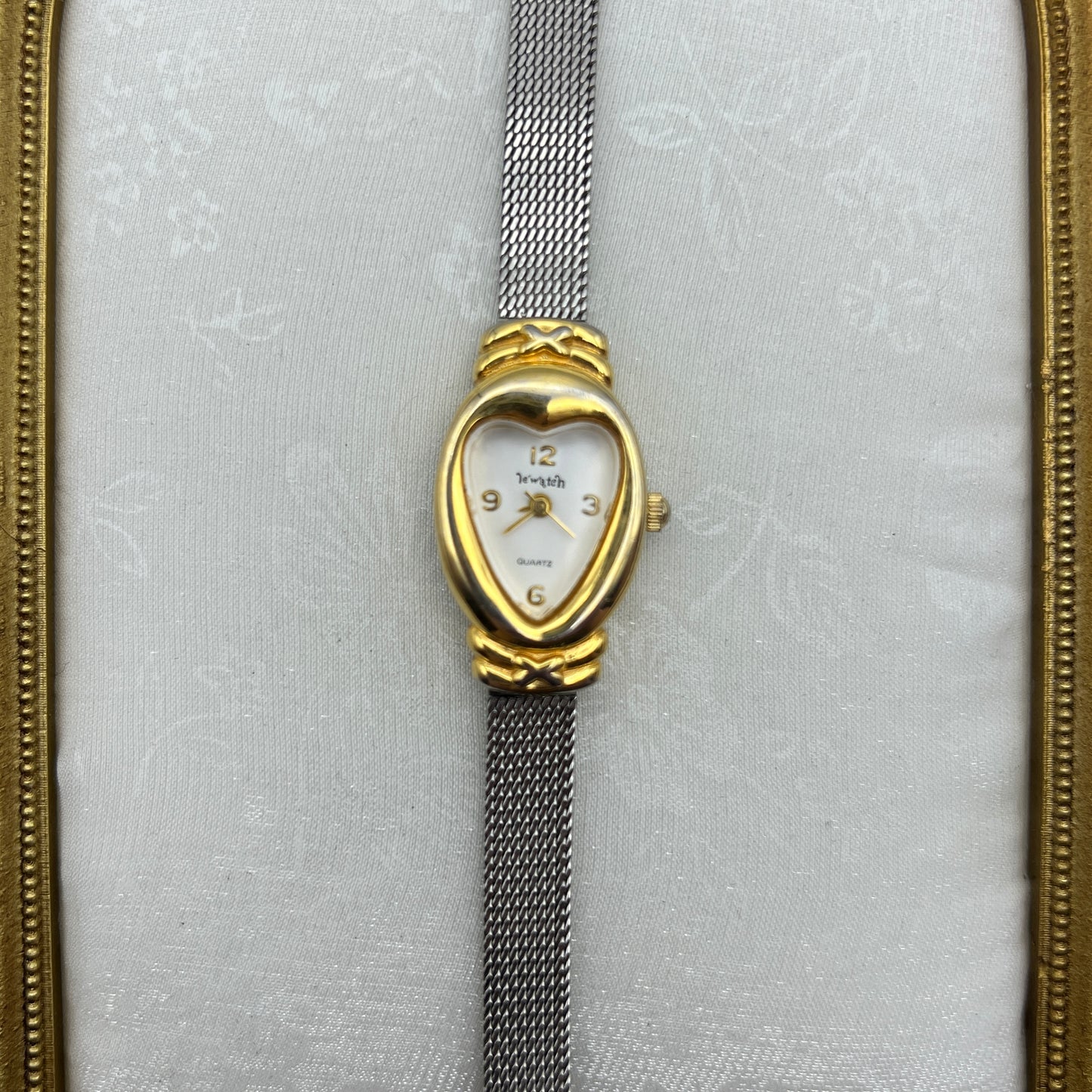 Cute Two Tone Heart Watch