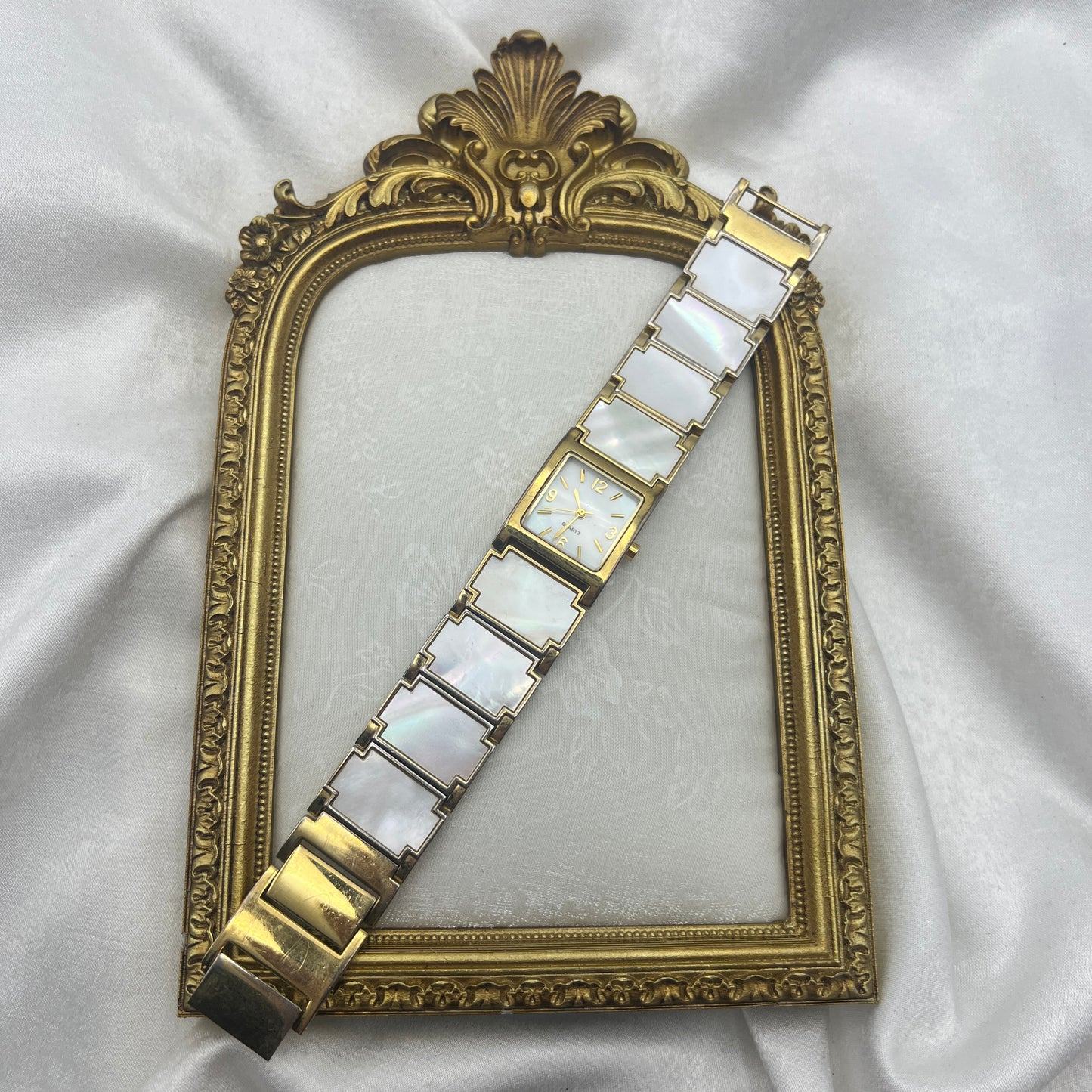 Gold-Toned Mother of Pearl Watch