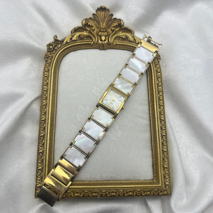 Gold-Toned Mother of Pearl Watch