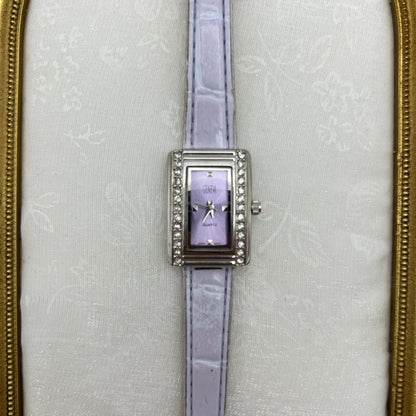 Diamanté Lavender Leather Watch