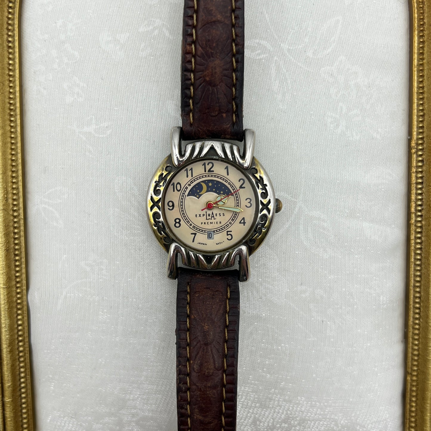 Sun & Moon Leather Watch