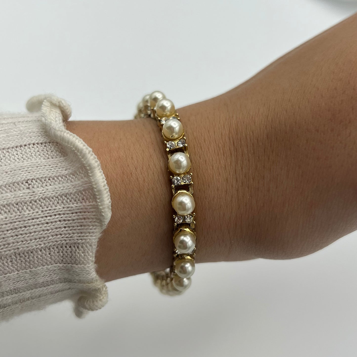 Pearl Diamanté Bracelet