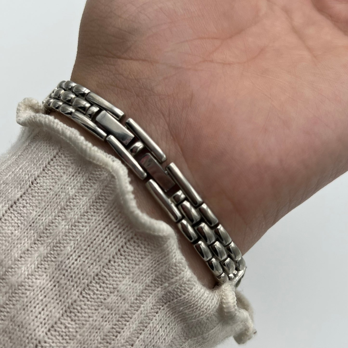 Silver-Toned Abalone Watch