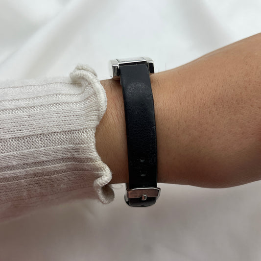 Rectangular Dial Leather Watch
