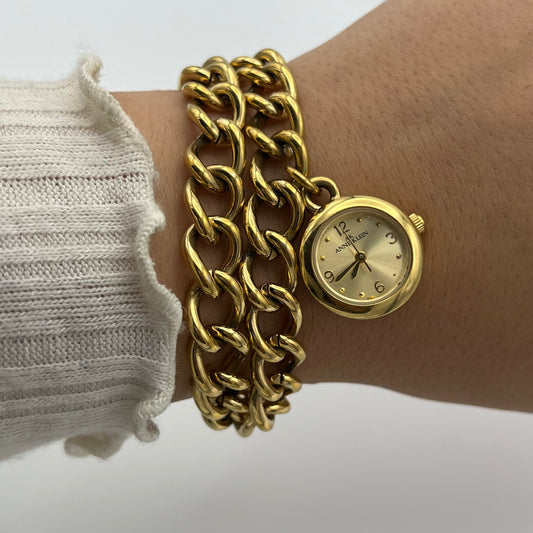 Anne Klein Double Chain Watch