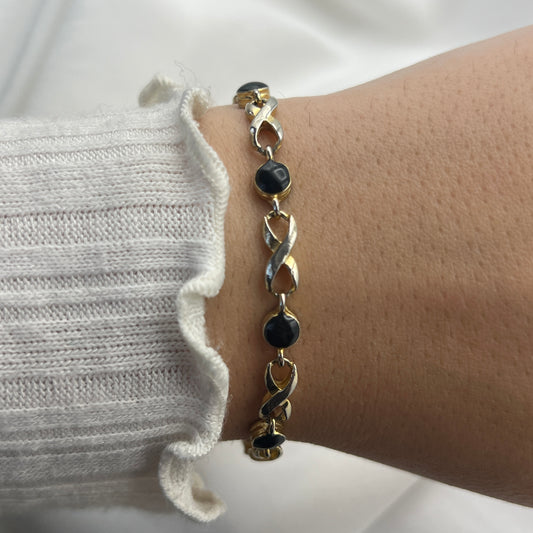Black & Gold-Tone Bracelet