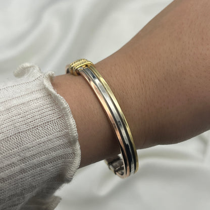 Three-Tone Cuff Bracelet