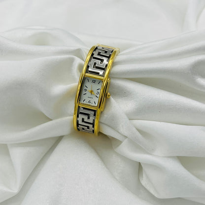 Two-Toned Cuff Watch