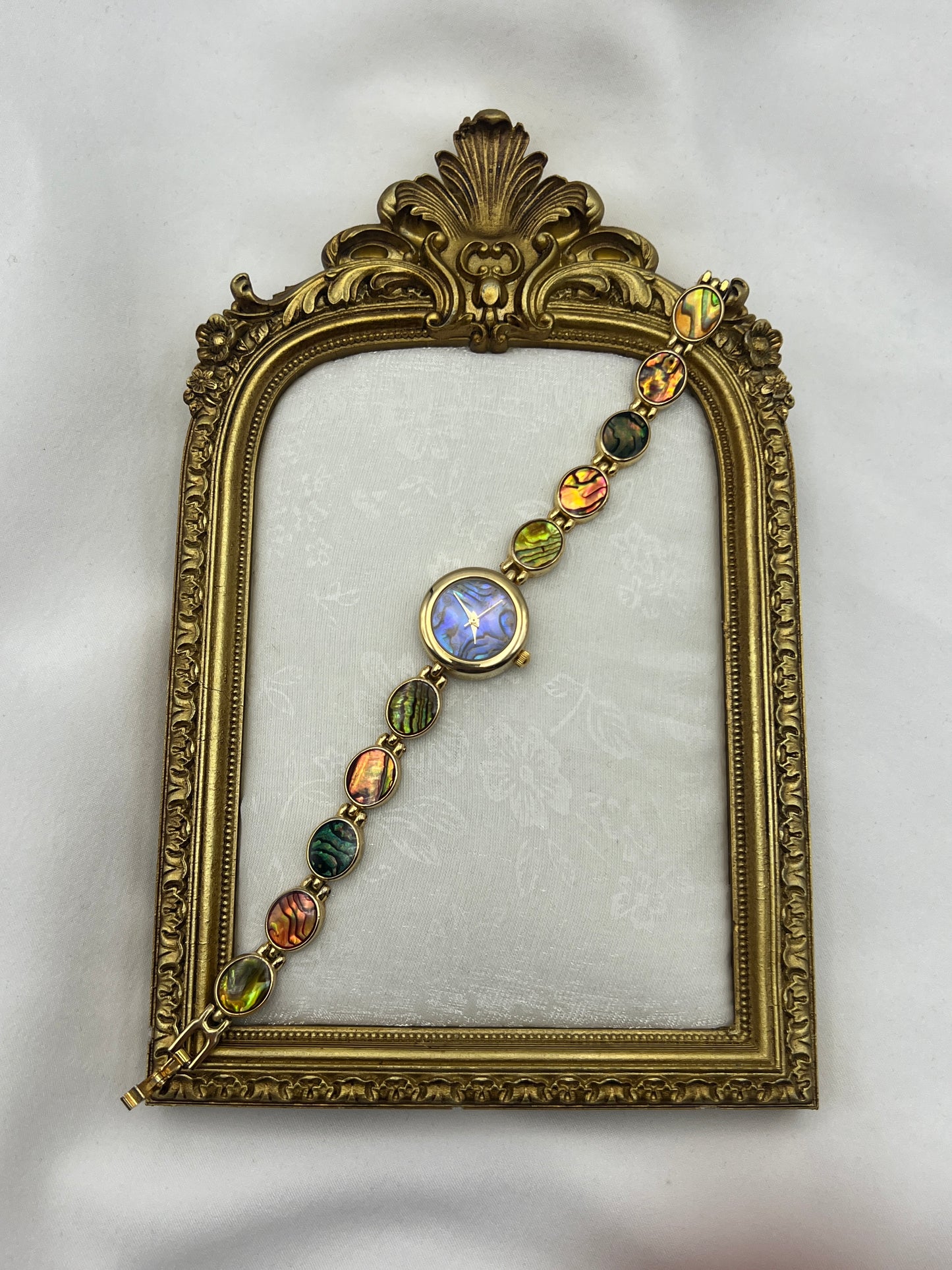 Gold-Tone Abalone Watch