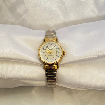 Two-Toned Round Face Watch