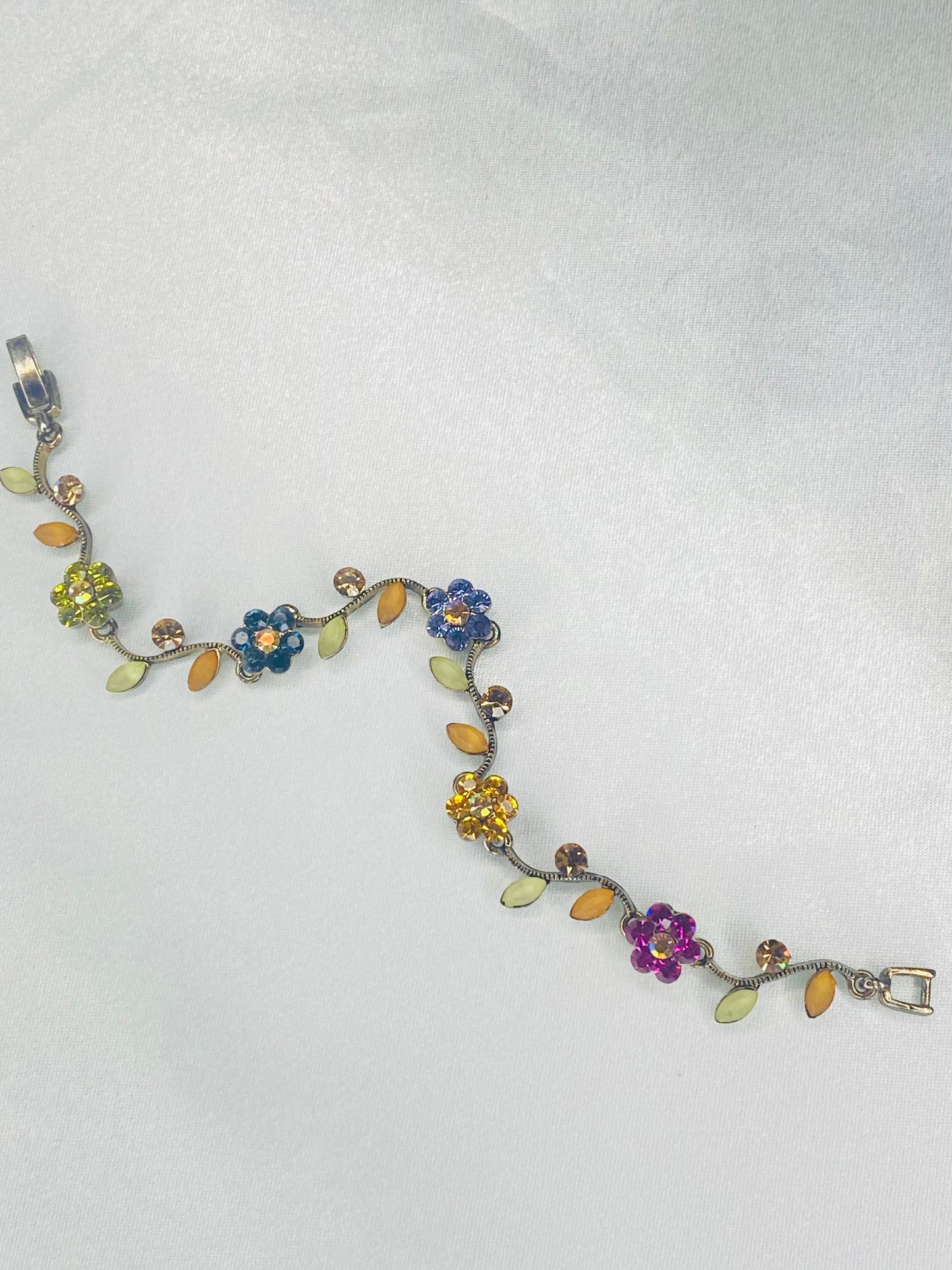 Multi-Colored Flower Bracelet