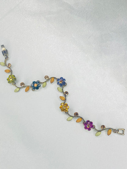 Multi-Colored Flower Bracelet