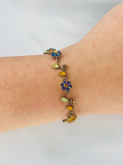Multi-Colored Flower Bracelet