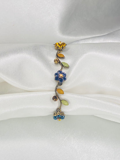Multi-Colored Flower Bracelet
