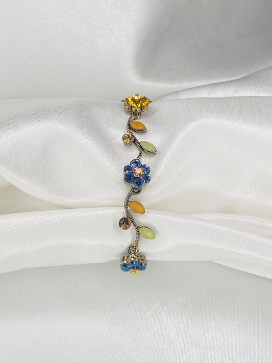 Multi-Colored Flower Bracelet