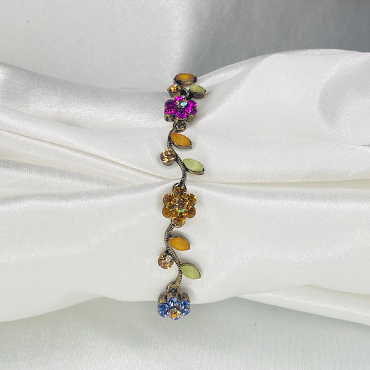 Multi-Colored Flower Bracelet