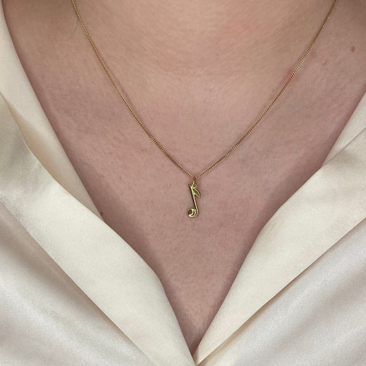 1/20 12k Gold Filled Music Note Pendant